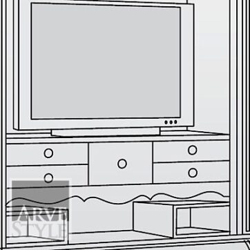 Inserto porta TV laccato
