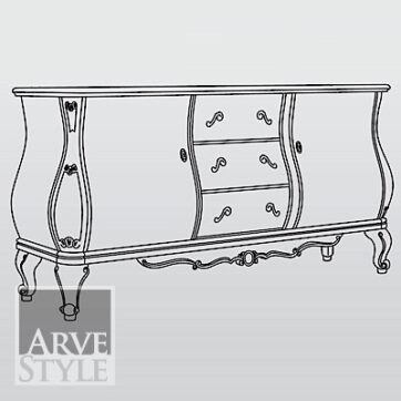Credenza intarsiata