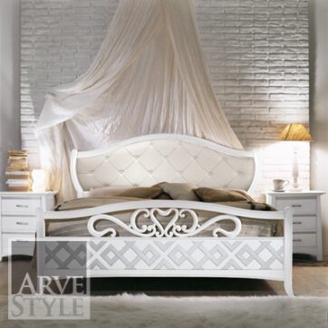Letto Naima laccata bianca