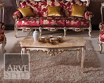 Tavolino Baroque con marmo
