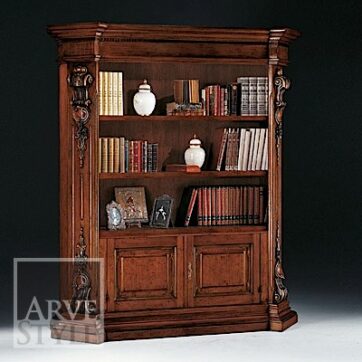 Libreria intagliata 2 porte
