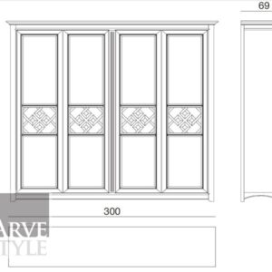 Armadio Naima laccato bianco